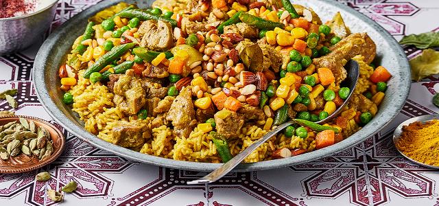 Ouzi Spiced Rice and Lamb